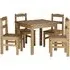 Pavia Dining Table with 4 Chairs - Natural Wax, Wood