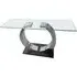 Payne Clear Glass Console Table - Clear, Stainless Steel