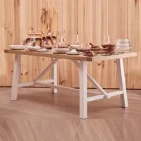 Payson Dining Table - Natural, White