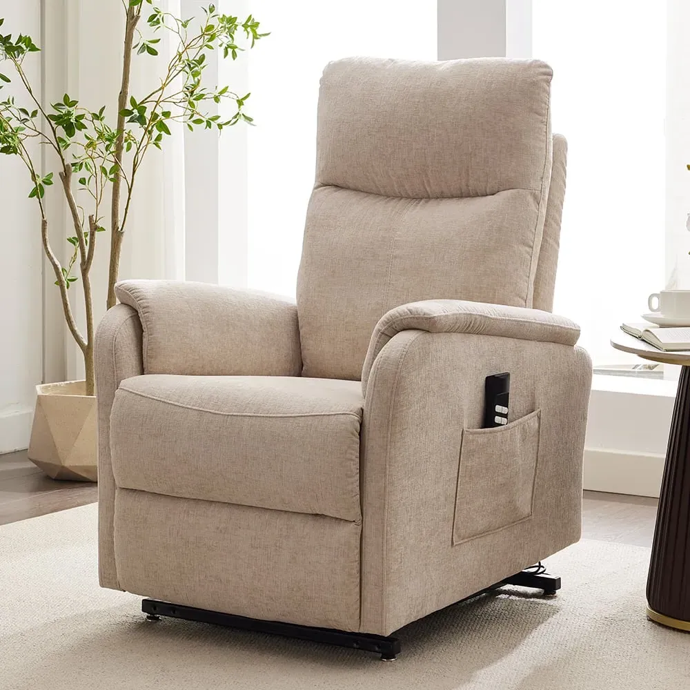 Payson Electric Recliner Chair - Barley, Fabric image