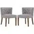 Payson Fabric Dining Chairs with Natural Legs - Grey, Oak