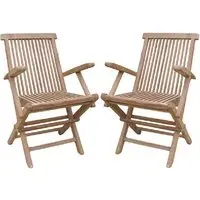 Payson Folding Side Chairs in Pair - Teak