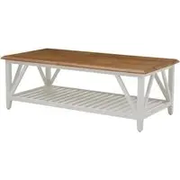 Payson Wooden Coffee Table - Natural, White