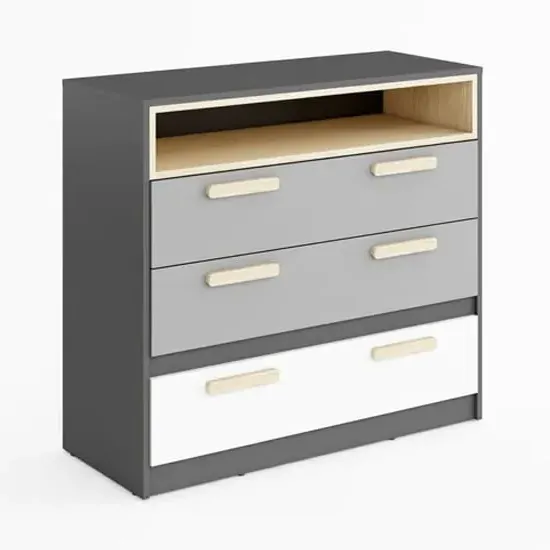 Pearl 3 Drawer Chest - Graphite