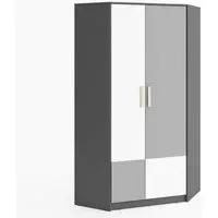 Pearl Corner Wardrobe with 2 Doors - Graphite