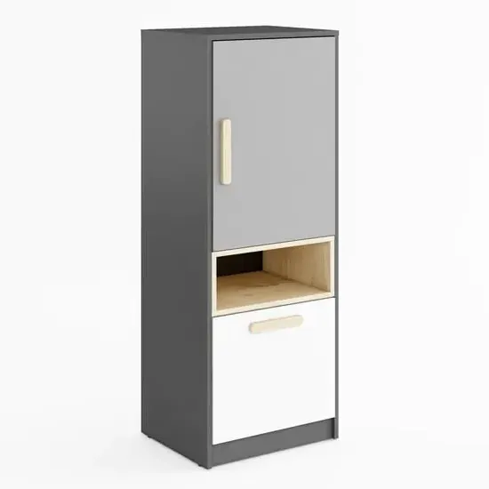 Pearl Sideboard with 1 Door 1 Drawer - Graphite