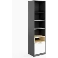 Pearl Tall Display Cabinet with 3 Shelves - Graphite