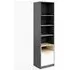 Pearl Tall Display Cabinet with 3 Shelves - Graphite