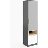 Pearl Tall Storage Cabinet with Door - Graphite