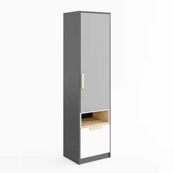 Pearl Tall Storage Cabinet with Door - Graphite