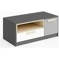 Pearl TV Stand with 1 Door 1 Drawer - Graphite
