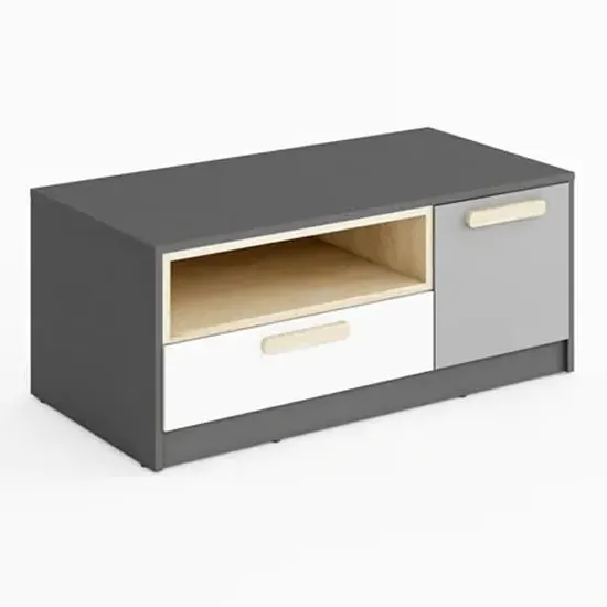 Pearl TV Stand with 1 Door 1 Drawer - Graphite