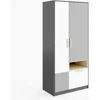 Pearl Wardrobe with 2 Doors - Graphite