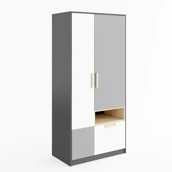 Pearl Wardrobe with 2 Doors - Graphite