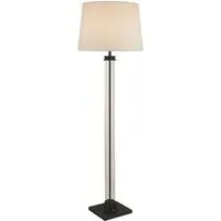 Pedestal Floor Lamp with Glass Base - Black, White