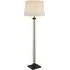 Pedestal Floor Lamp with Glass Base - Black, White