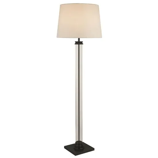Pedestal Floor Lamp with Glass Base - Black, White
