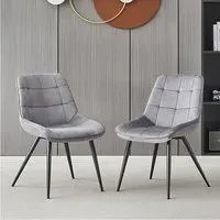 Pekato Dining Chairs - Grey, Fabric