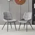 Pekato Dining Chairs - Grey, Fabric