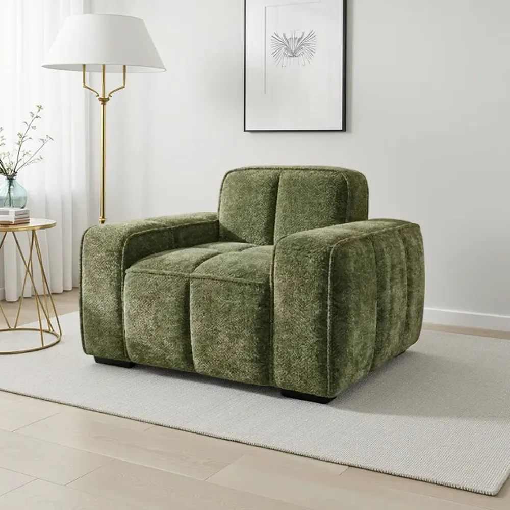 Pelaro 1 Seater Sofa - Olive Green, Fabric product