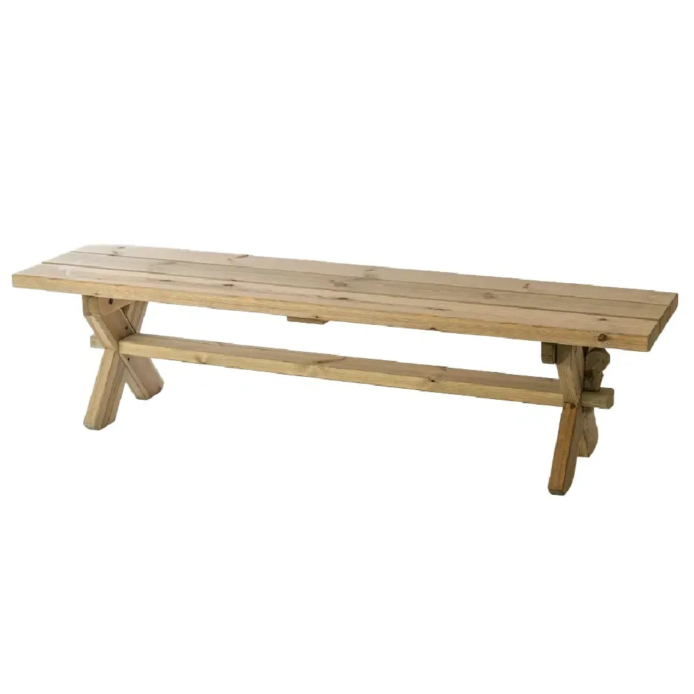 Pelham Backless Garden Bench - Ash Grey, Pine image