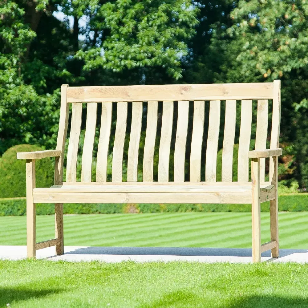 Pelham High Back Garden Bench - Ash Grey, Pine