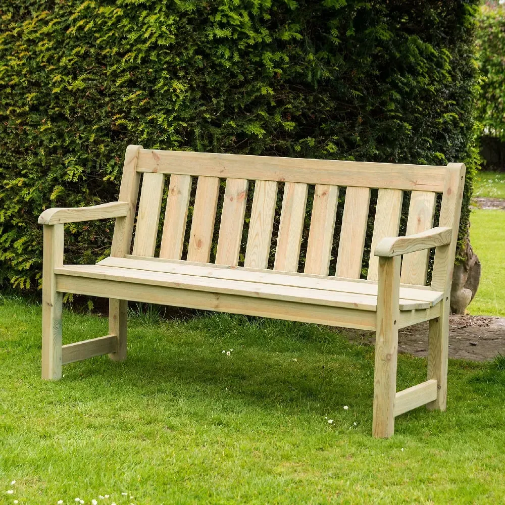 Pelham Large Garden Bench - Ash Grey, Pine