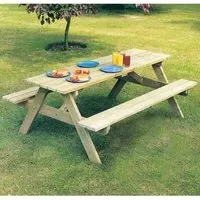 Pelham Large Garden Picnic Dining Set - Ash Grey, Pine