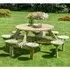 Pelham Round Garden Picnic Dining Set - Ash Grey, Pine