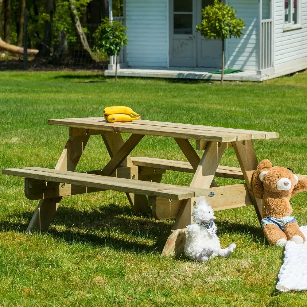 Pelham Small Garden Picnic Dining Set - Ash Grey, Pine image