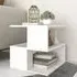 Pelumi Square Side Table with Storage - White, Chipboard