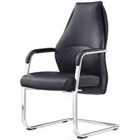 Penix Visitor Chair - Black, Bonded Leather