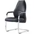 Penix Visitor Chair - Black, Bonded Leather