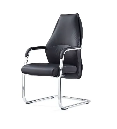 Penix Visitor Chair - Black, Bonded Leather image