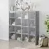 Penrith 16-Shelf Bookcase with Glass Doors - Grey