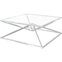 Penrith Square Coffee Table - Clear, Glass