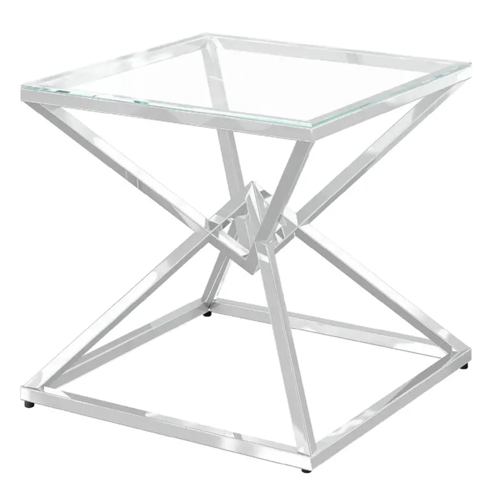 Penrith Square Side Table - Clear, Glass image