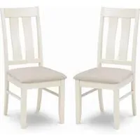 Penrose Dining Chairs in Pair - Ivory, Rubberwood alternate view