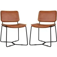 Pensford Dining Chairs In Pair - Bruicato, Leather