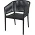Penwell Stacking Outdoor Armchair - Black, Polypropylene