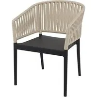Penwell Stacking Outdoor Armchair - Black/Taupe, Polypropylene
