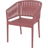 Penwell Stacking Outdoor Armchair - Marsala, Polypropylene