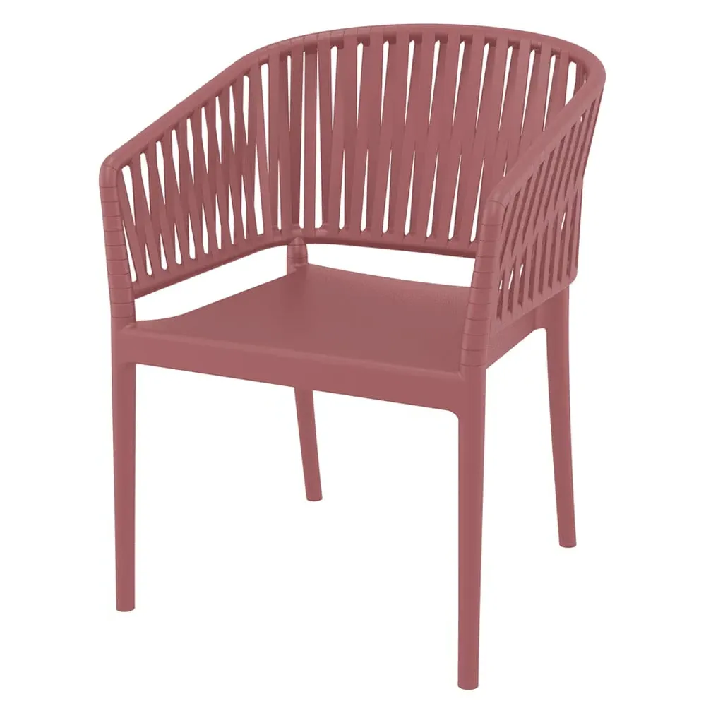Penwell Stacking Outdoor Armchair - Marsala, Polypropylene