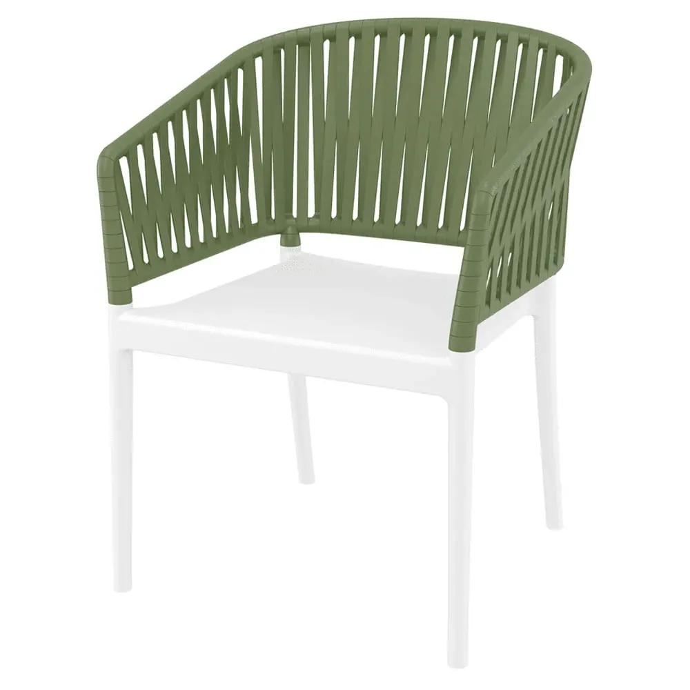 Penwell Stacking Outdoor Armchair - White, Polypropylene