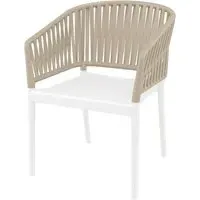 Penwell Stacking Outdoor Armchair - White, Polypropylene