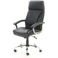 Penza Executive Office Chair with Arms - Black, Leather