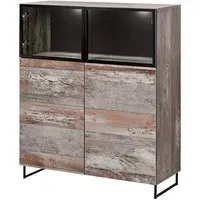 Peoria Display Cabinet with LED - Canyon Oak