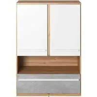 Peoria Kids Sideboard 2 Doors 1 Drawer - White, Laminated Board