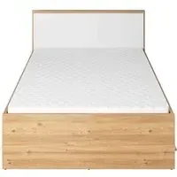 Peoria Kids Single Bed with Drawers - White, Laminated Board