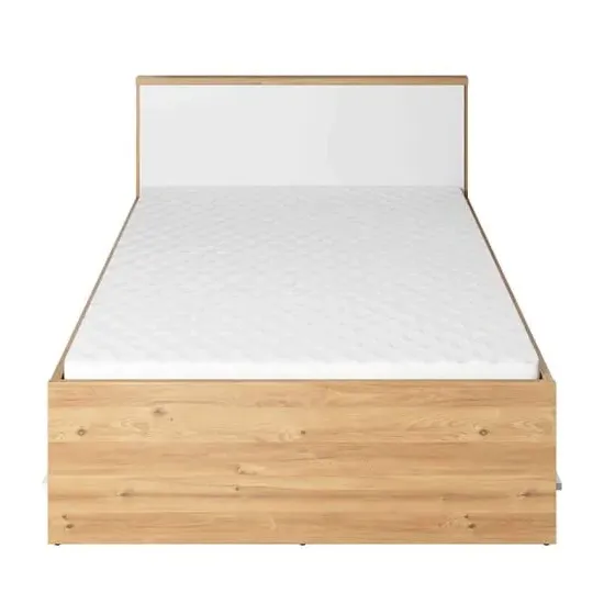 Peoria Kids Single Bed with Drawers - White, Laminated Board